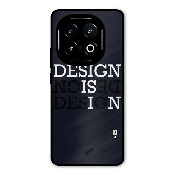 Design is In Typography Metal Back Case for iQOO 13