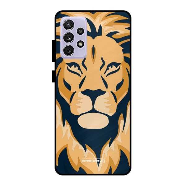 Designer Lion Metal Back Case for Galaxy A72
