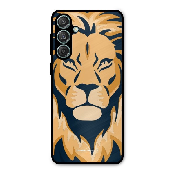 Designer Lion Metal Back Case for Galaxy M55 5G