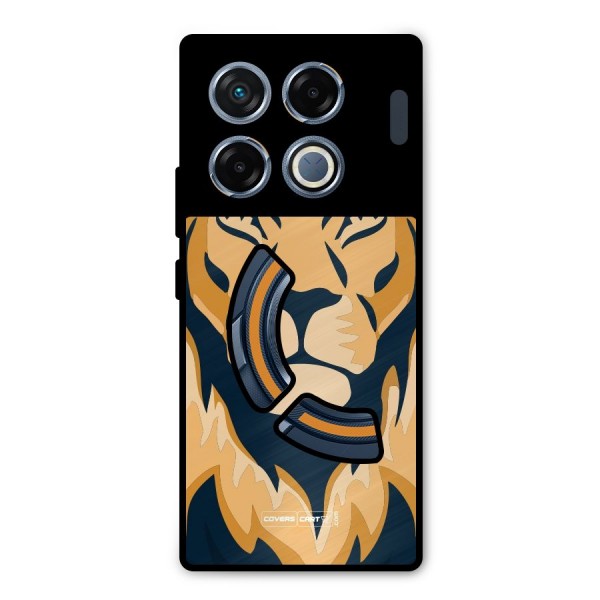 Designer Lion Metal Back Case for Infinix GT 20 Pro