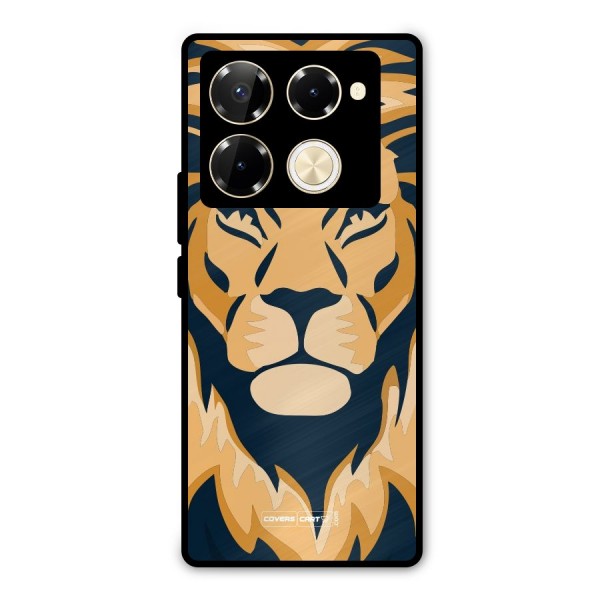 Designer Lion Metal Back Case for Infinix Note 40 Pro