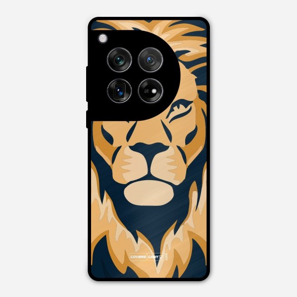 Designer Lion Metal Back Case for OnePlus 12