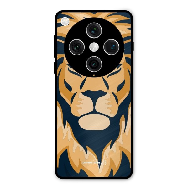 Designer Lion Metal Back Case for Oppo Find X8 Pro