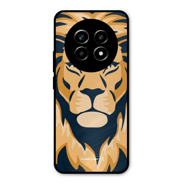 Designer Lion Metal Back Case for Realme 13 Pro