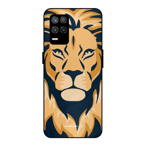 Designer Lion Metal Back Case for Realme 9 5G