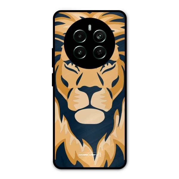 Designer Lion Metal Back Case for Realme Narzo 70 Pro