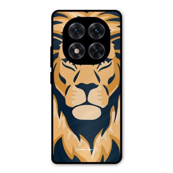 Designer Lion Metal Back Case for Redmi Note 14 Pro 5G