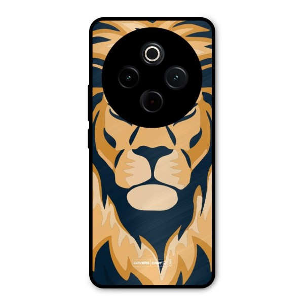 Designer Lion Metal Back Case for Vivo T4