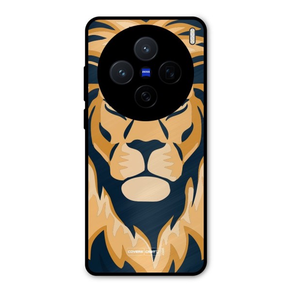 Designer Lion Metal Back Case for Vivo X200