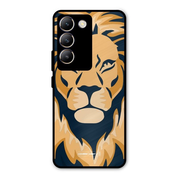 Designer Lion Metal Back Case for Vivo Y200e