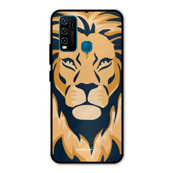 Designer Lion Metal Back Case for Vivo Y50