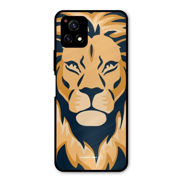 Designer Lion Metal Back Case for Vivo Y72 5G