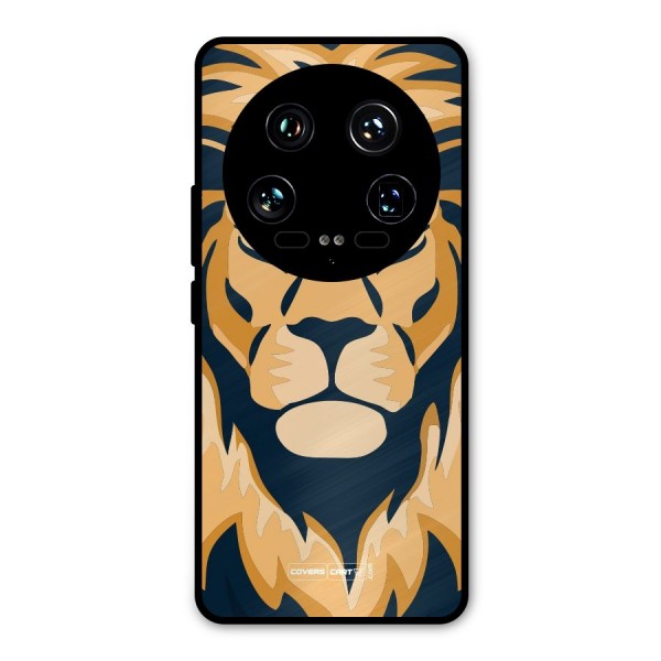 Designer Lion Metal Back Case for Xiaomi 14 Ultra