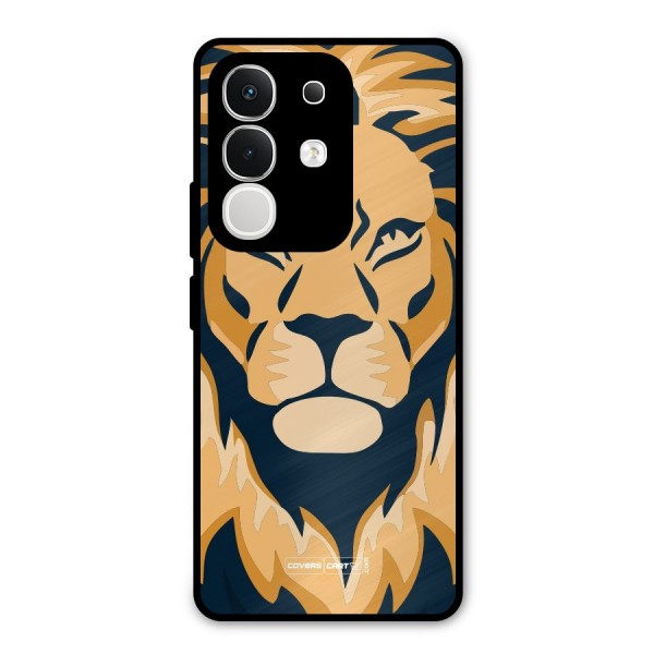 Designer Lion Metal Back Case for iQOO Z10x