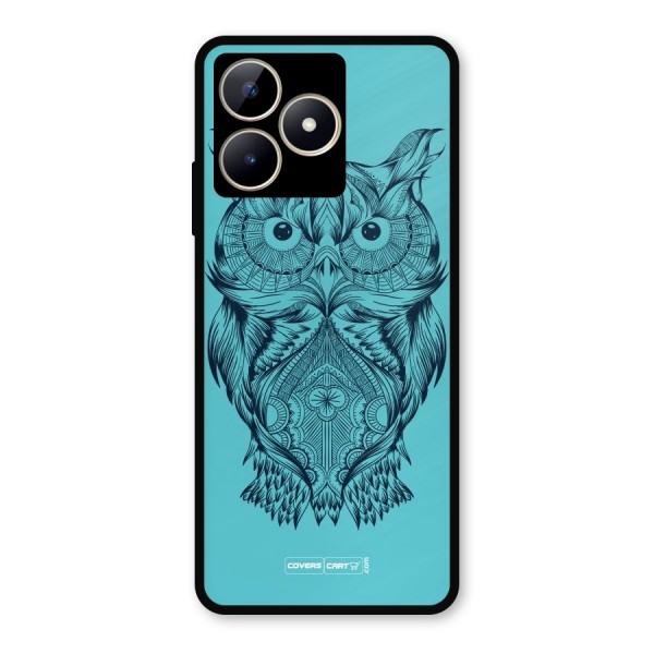 Designer Owl Metal Back Case for Realme C53