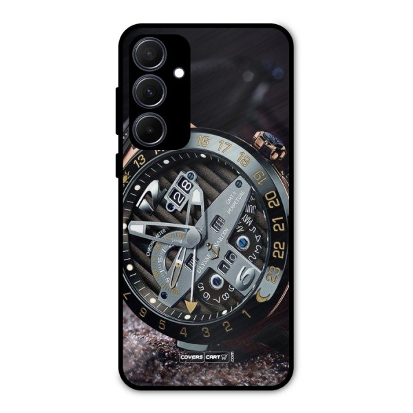 Designer Stylish Watch Metal Back Case for Galaxy A35