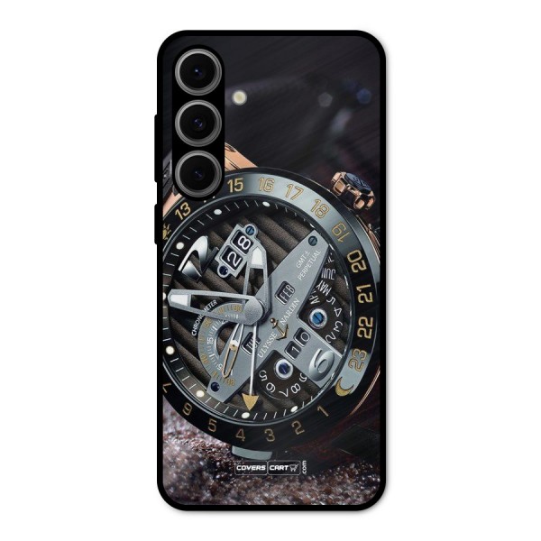Designer Stylish Watch Metal Back Case for Galaxy S24 FE
