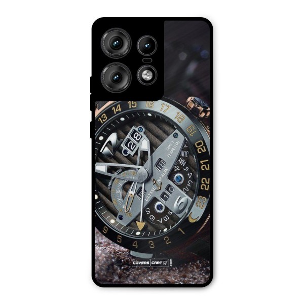 Designer Stylish Watch Metal Back Case for Motorola Edge 50 Pro