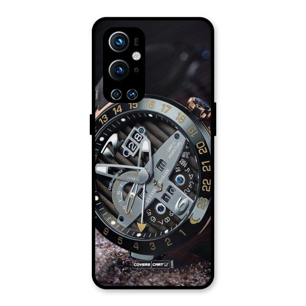 Designer Stylish Watch Metal Back Case for OnePlus 9 Pro