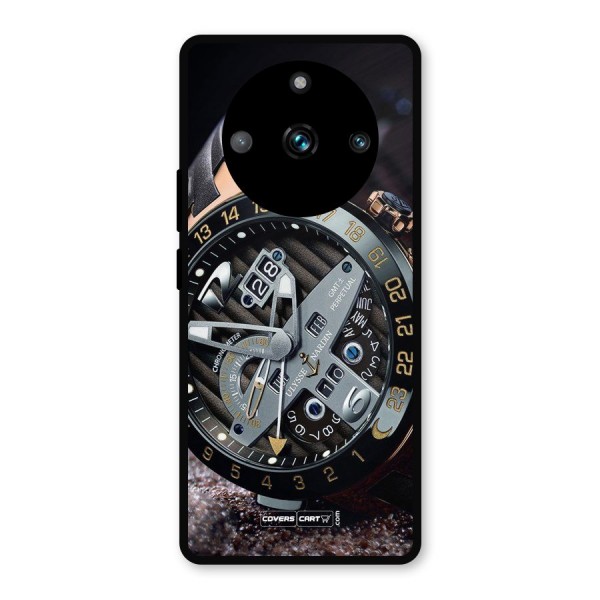 Designer Stylish Watch Metal Back Case for Realme 11 Pro Plus