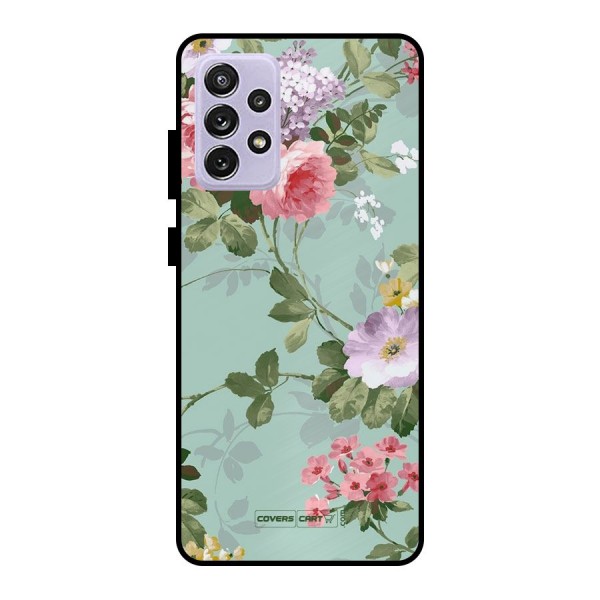 Desinger Floral Metal Back Case for Galaxy A72