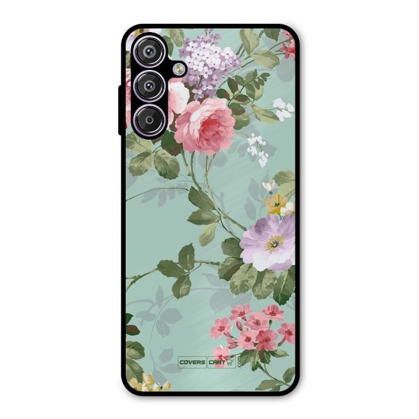 Desinger Floral Metal Back Case for Galaxy F15