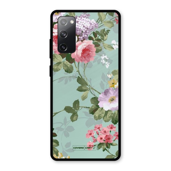 Desinger Floral Metal Back Case for Galaxy S20 FE 5G