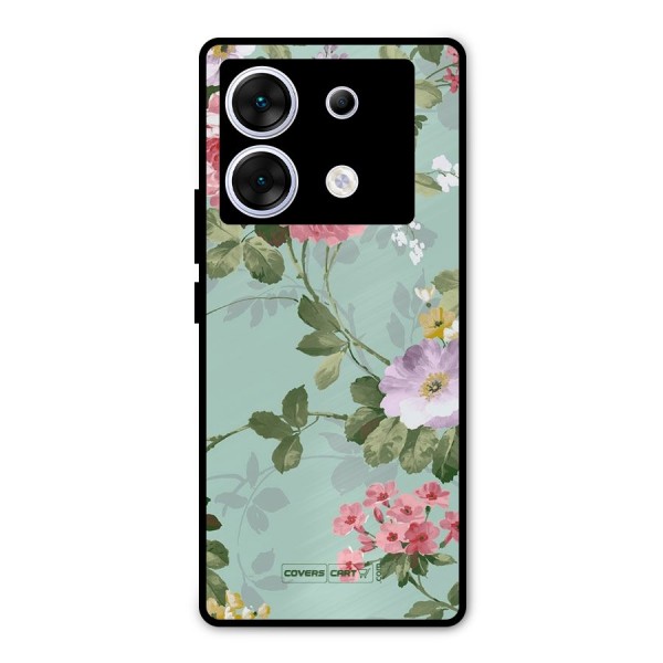 Desinger Floral Metal Back Case for Infinix Zero 30 5G