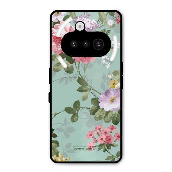 Desinger Floral Metal Back Case for Nothing Phone 3a