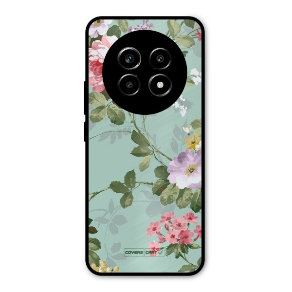 Desinger Floral Metal Back Case for Realme 13 Pro