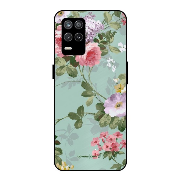 Desinger Floral Metal Back Case for Realme 9 5G