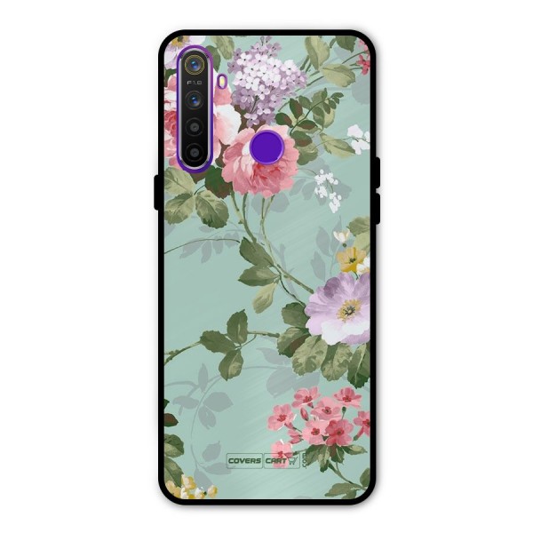 Desinger Floral Metal Back Case for Realme Narzo 10