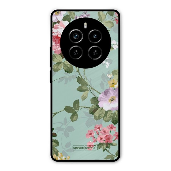 Desinger Floral Metal Back Case for Realme P1 Pro