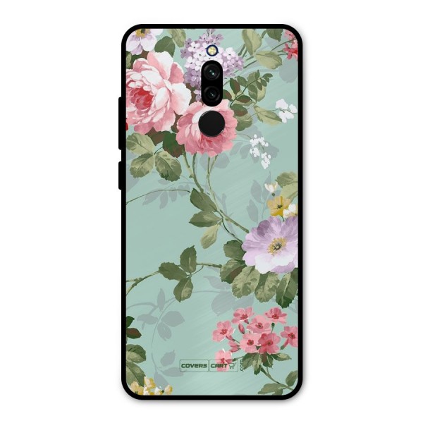 Desinger Floral Metal Back Case for Redmi 8