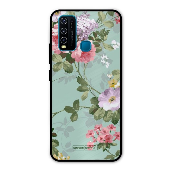 Desinger Floral Metal Back Case for Vivo Y50