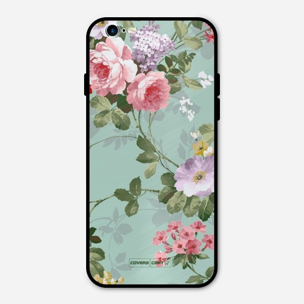 Desinger Floral Metal Back Case for iPhone 6 6s