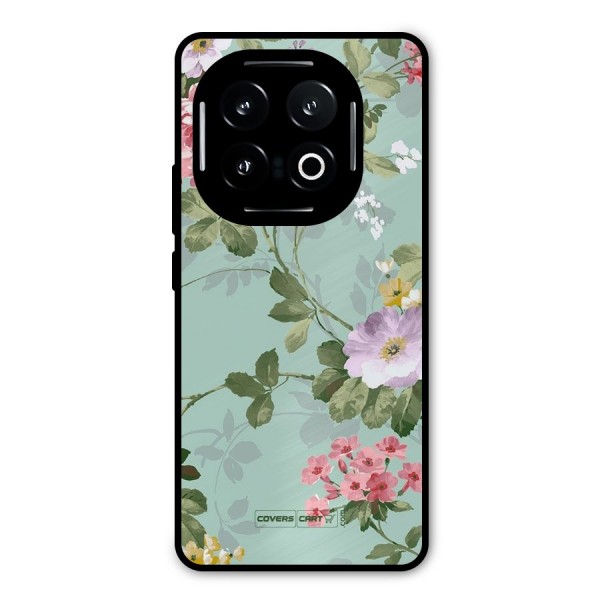 Desinger Floral Metal Back Case for iQOO 13