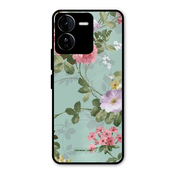 Desinger Floral Metal Back Case for iQOO Z9