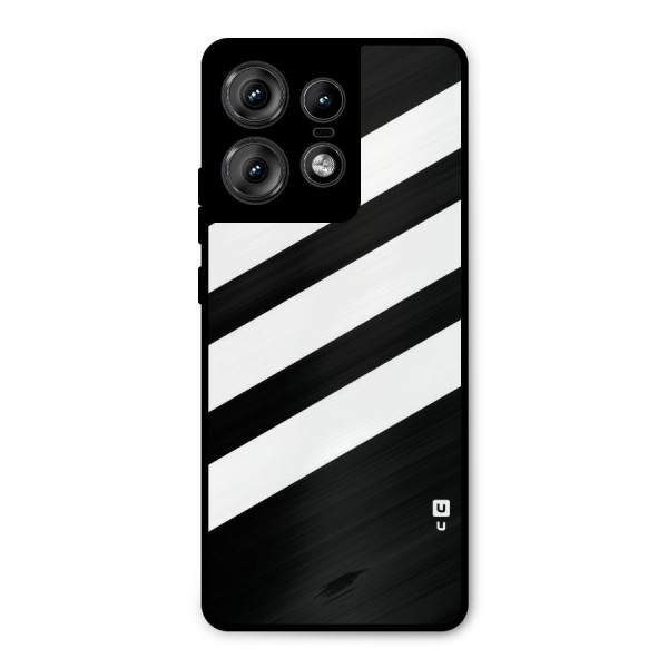 Diagonal Classic Stripes Metal Back Case for Motorola Edge 50 Pro