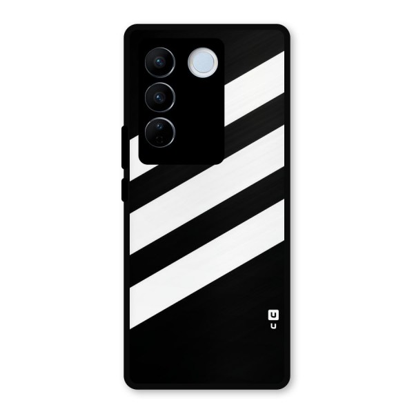 Diagonal Classic Stripes Metal Back Case for Vivo V27