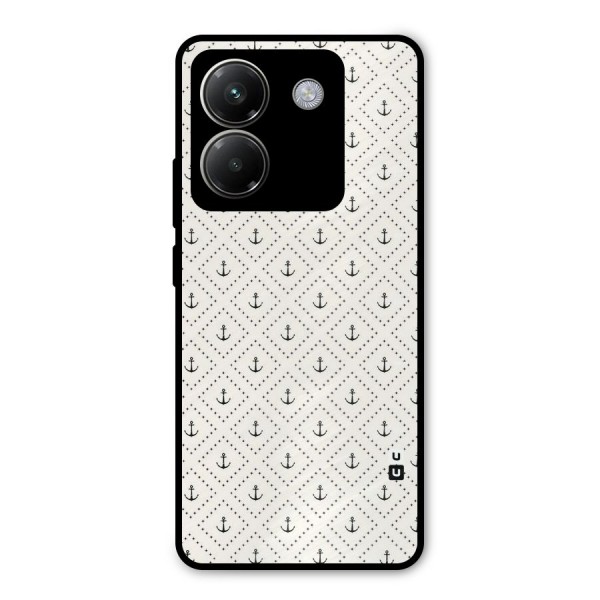 Diamond Anchor Design Metal Back Case for Poco M7 Pro 5G
