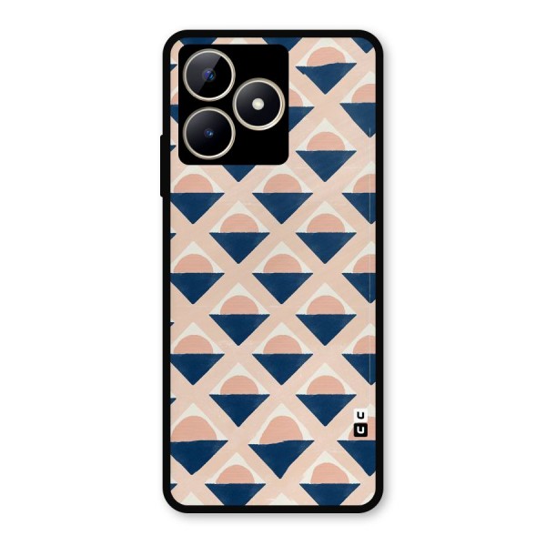 Diamond Circle Pattern Metal Back Case for Realme C53