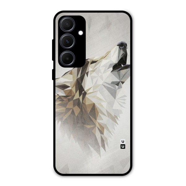Diamond Wolf Metal Back Case for Galaxy A35