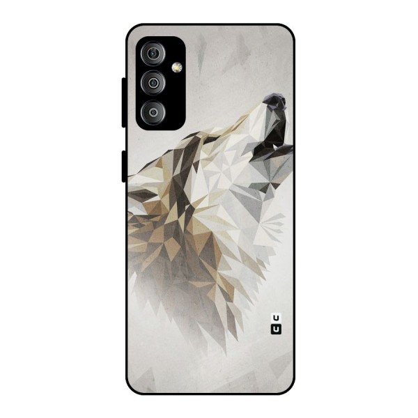 Diamond Wolf Metal Back Case for Galaxy F23