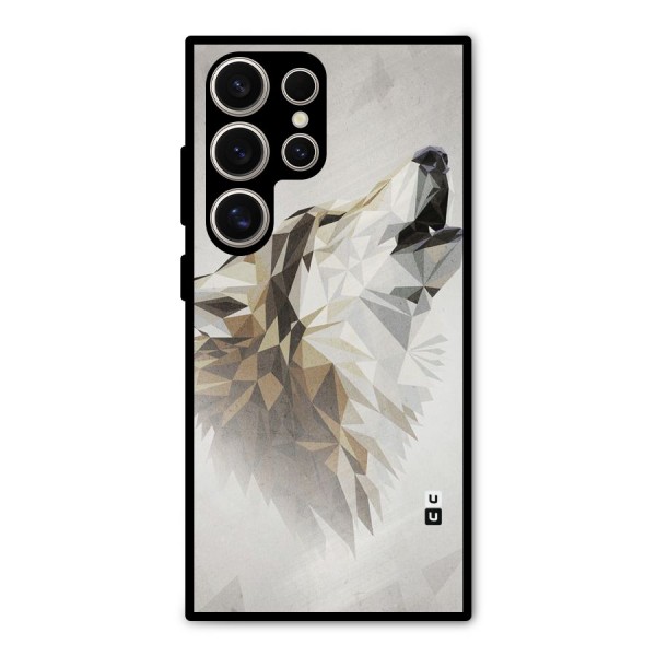 Diamond Wolf Metal Back Case for Galaxy S24 Ultra