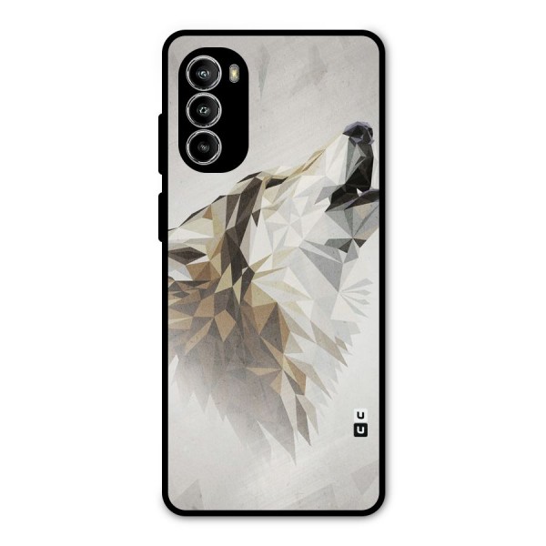 Diamond Wolf Metal Back Case for Moto G82
