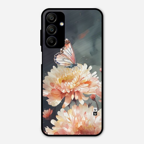 Digital Art Butterfly Flower Metal Back Case for Galaxy A15 5G