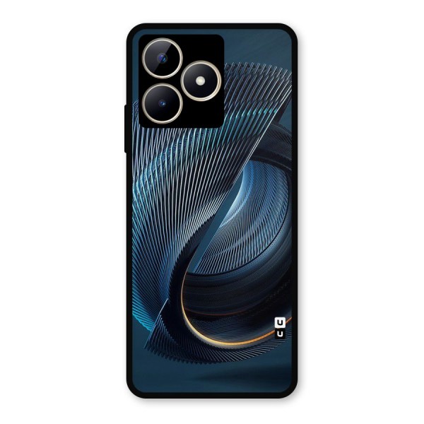 Digital Circle Pattern Metal Back Case for Realme C53