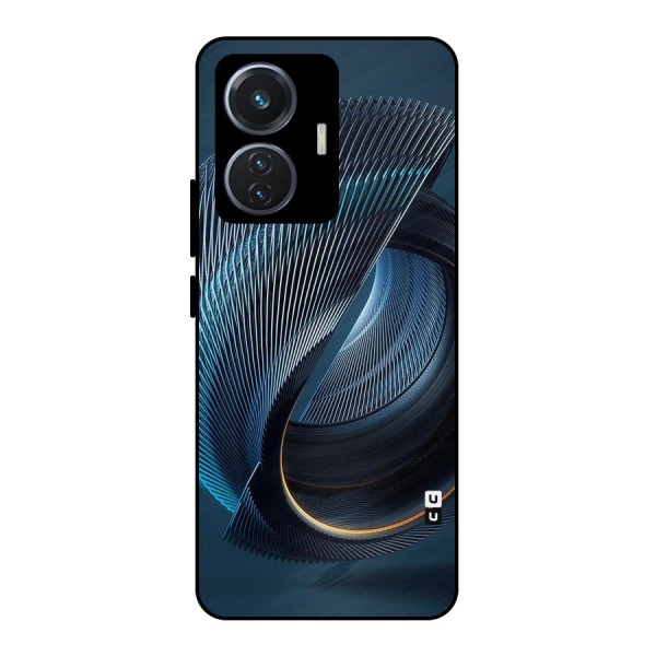 Digital Circle Pattern Metal Back Case for iQOO Z6 44W