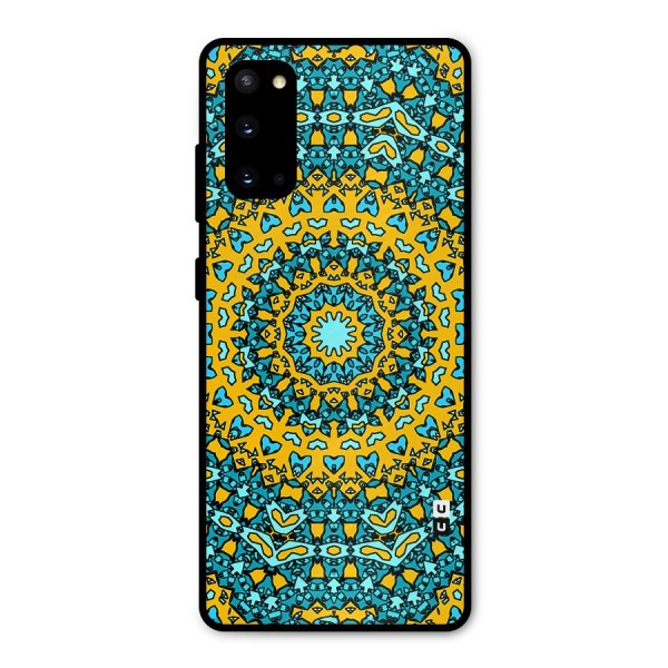 Digital Mandala Art Metal Back Case for Galaxy S20